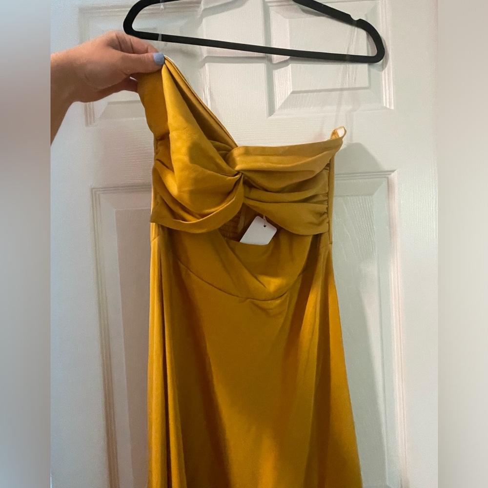 Sunset yellow long midi dress - Picture 2 of 8